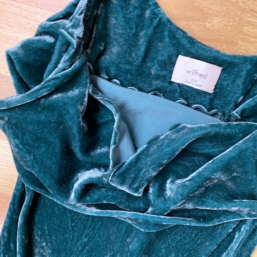 Aritzia Practical Magic 90s Style Velvet Wilfred Canto Dress XXS XS - Picture 5 of 9